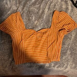 Windsor striped brownish-orange top